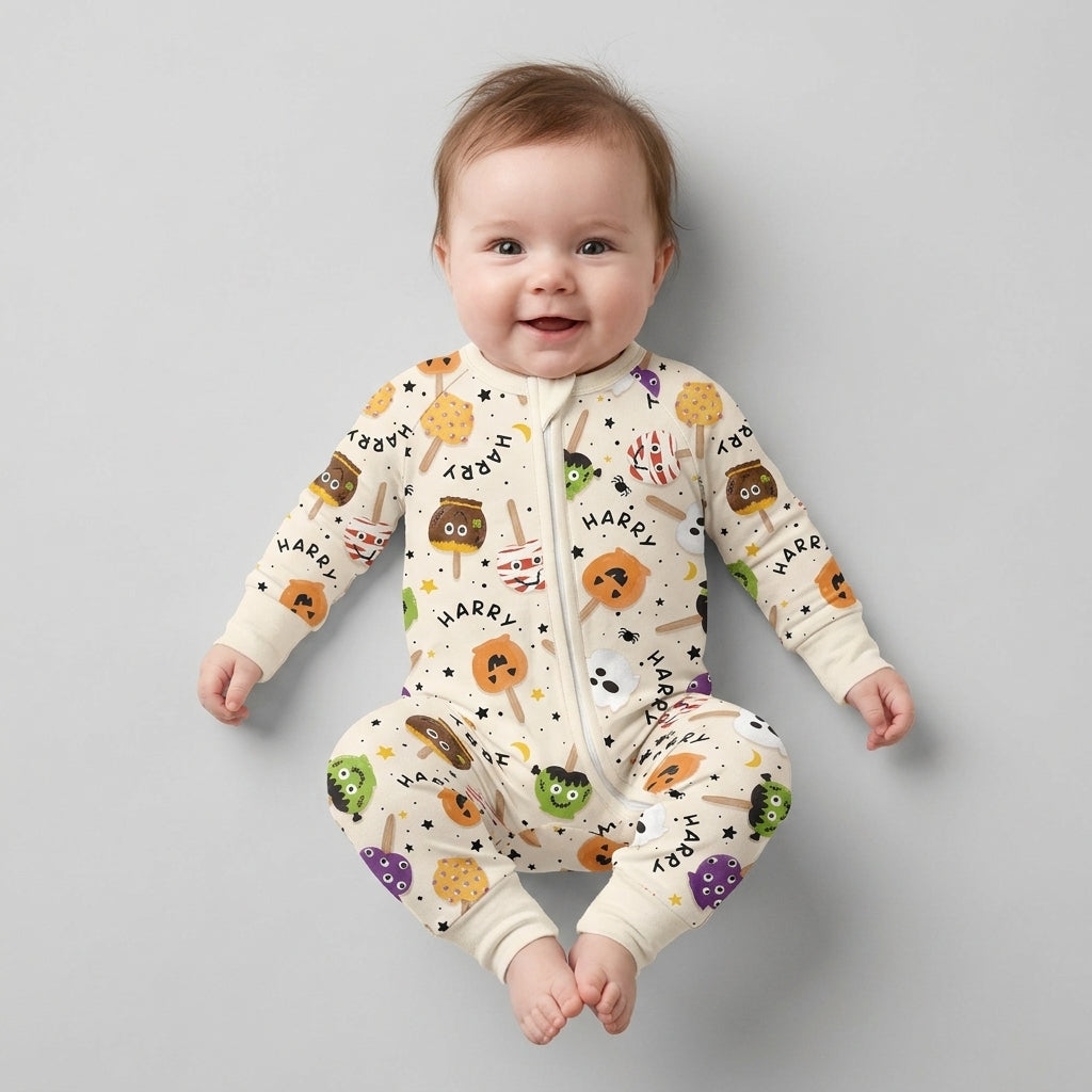 Custom Name Halloween Treats Bamboo Convertible Zippy