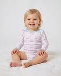 Cherry Baseball Softball Mom and Girl Matching Bamboo Bodysuit
