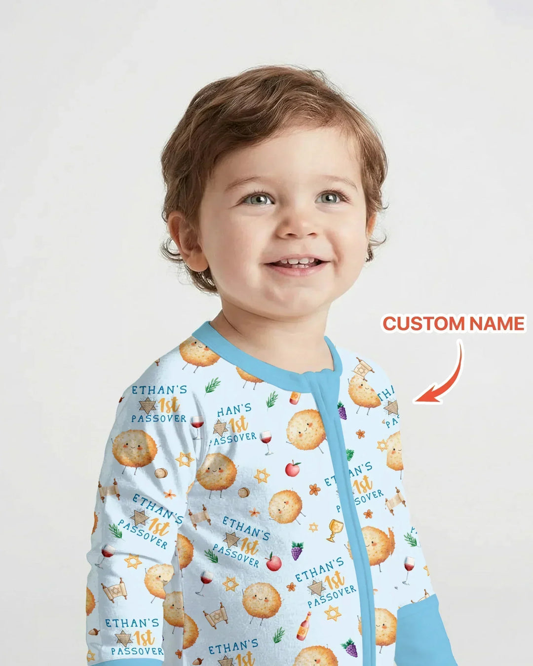 Custom Name 1st Passover Bamboo Convertible Zippy