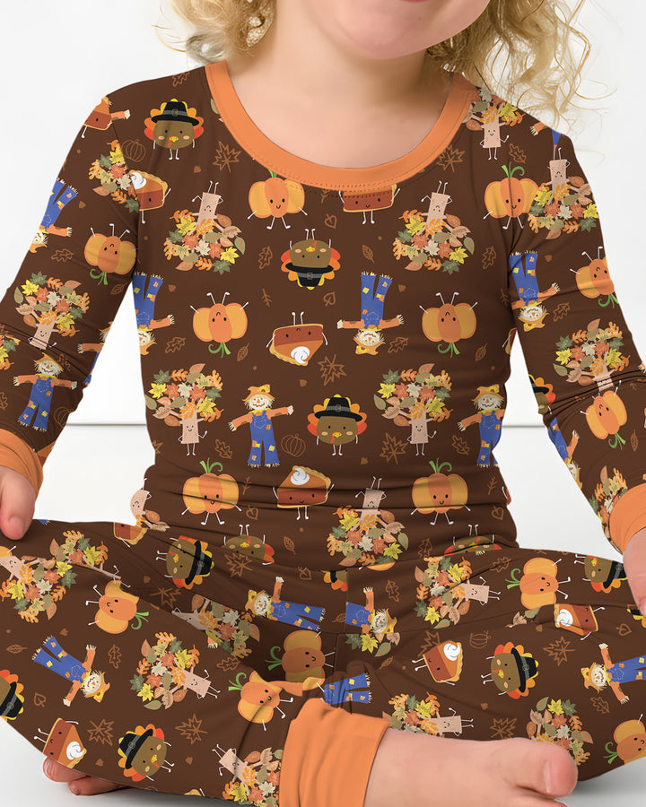 Template Bamboo Two Piece Long Sleeve Pyjamas Set