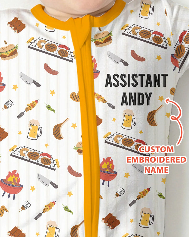 Custom Embroidered Name Grill Dad Bamboo Convertible Zippy