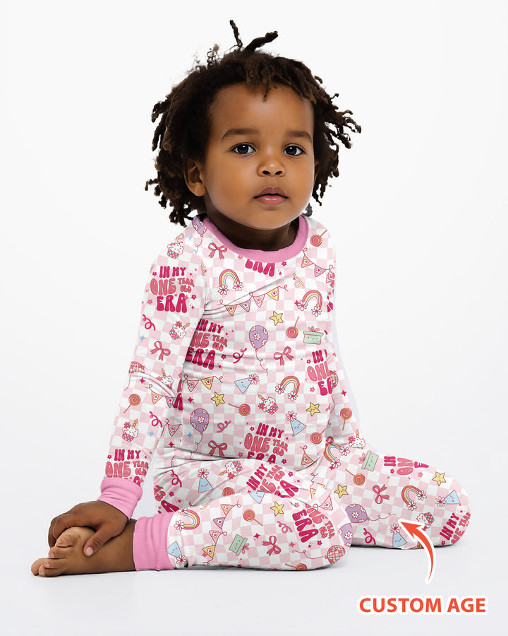 Personalized In My Birthday Era Bamboo Two Piece Long Sleeve Pajama Set