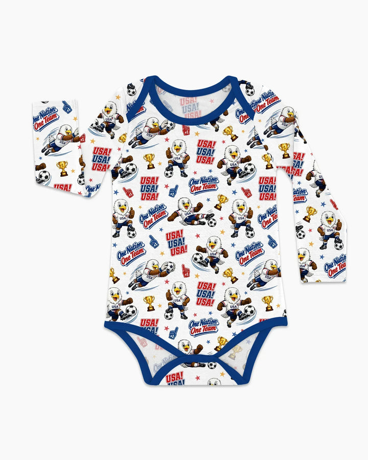 Soccer One Nation One Team Bamboo Bodysuit