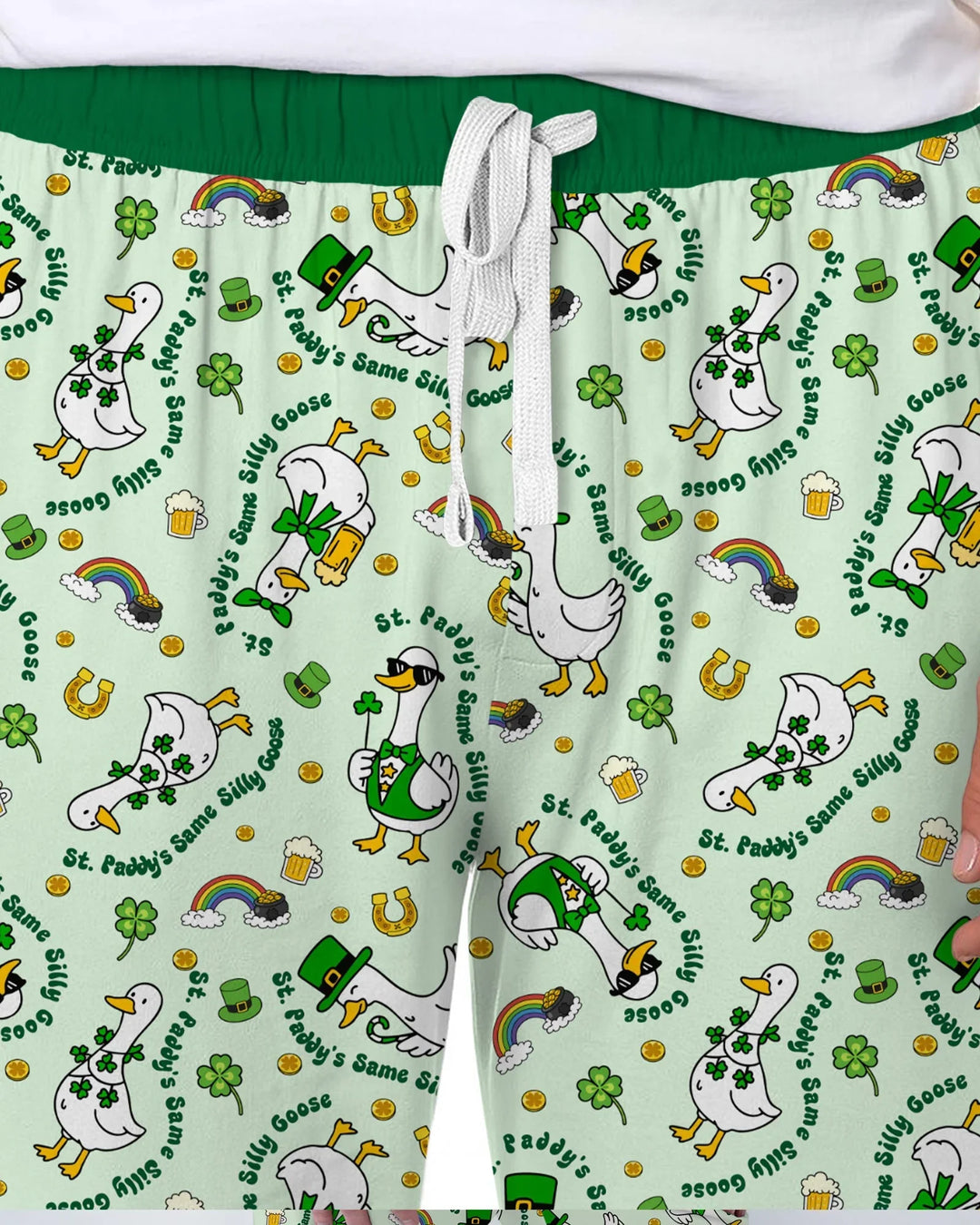 St. Patrick's Day Silly Goose Bamboo Men's Pajama Set