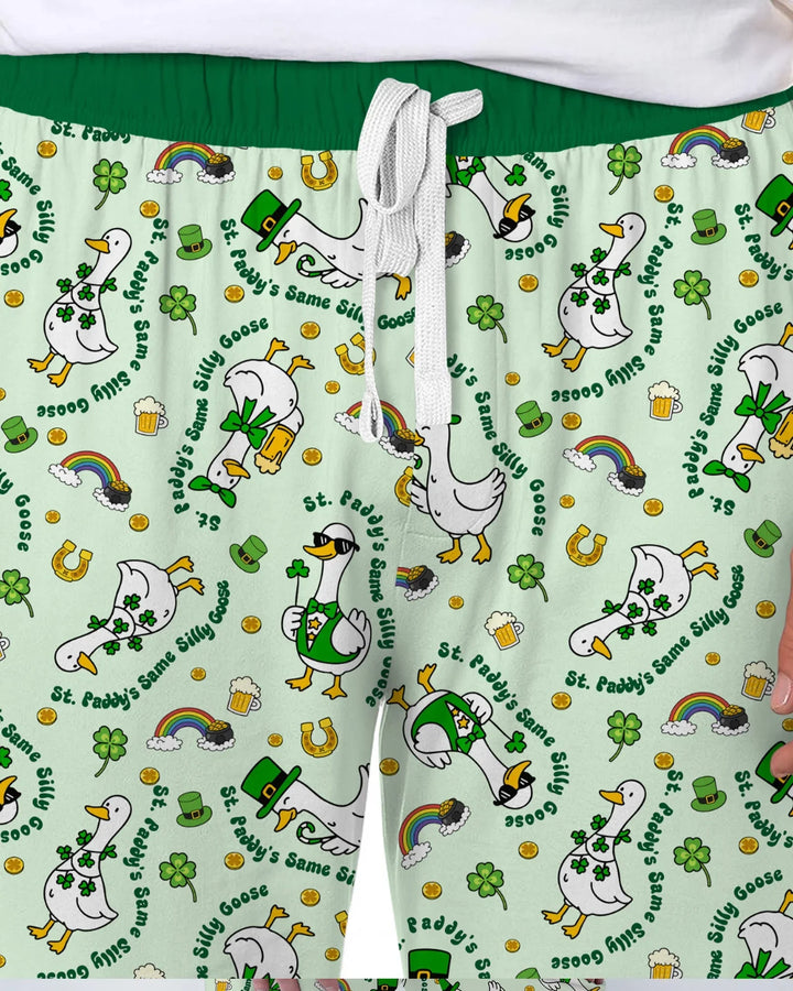 St. Patrick's Day Silly Goose Bamboo Men's Pajama Set