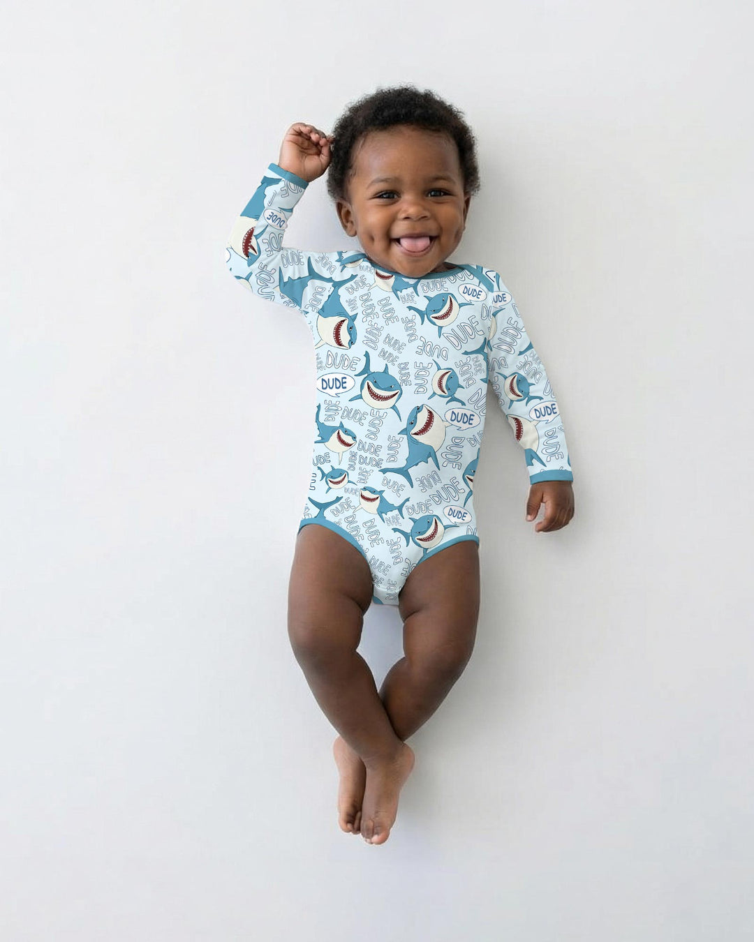 Dude Shark Bamboo Bodysuit