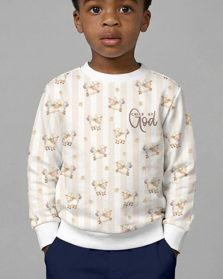 Child Of God Embroidered Baby Bamboo Crewneck Sweatshirt