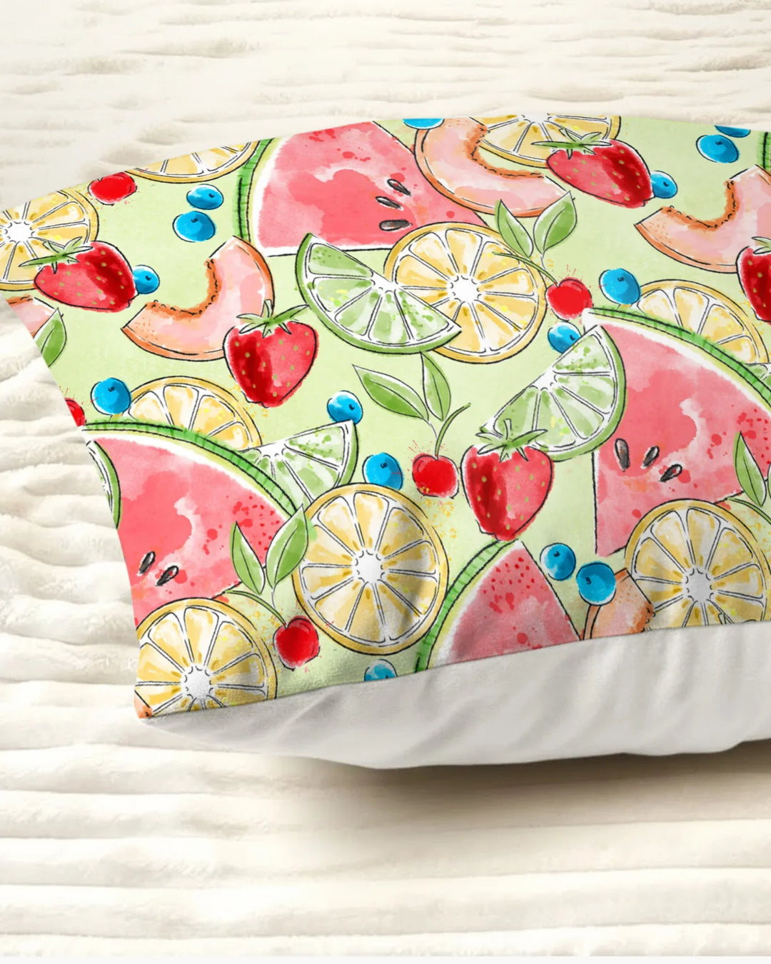 Sweet Summer Fruits Family Matching Bamboo Pillow Case
