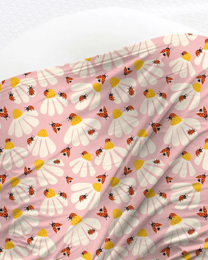 Lucky Little Bug swaddle blanket