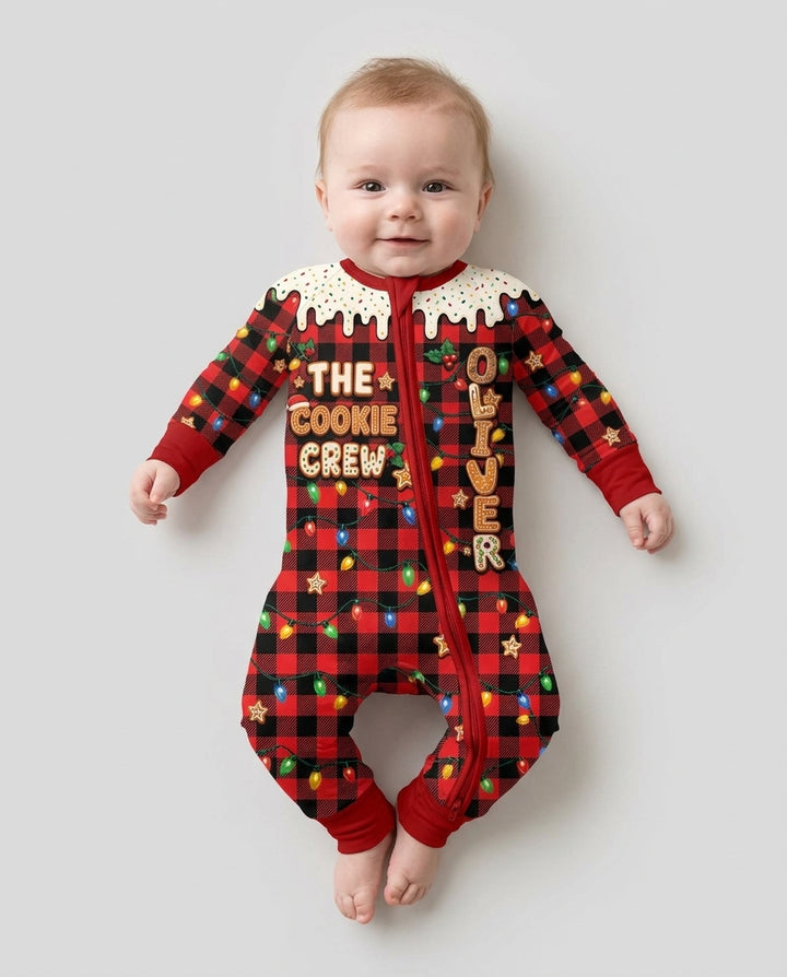The Cookie Crew Custom Gingerbread Letter Bamboo Convertible Zippy