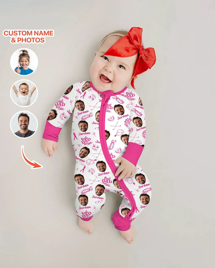 Custom Photo Best Dad By Par Bamboo Convertible Zippy