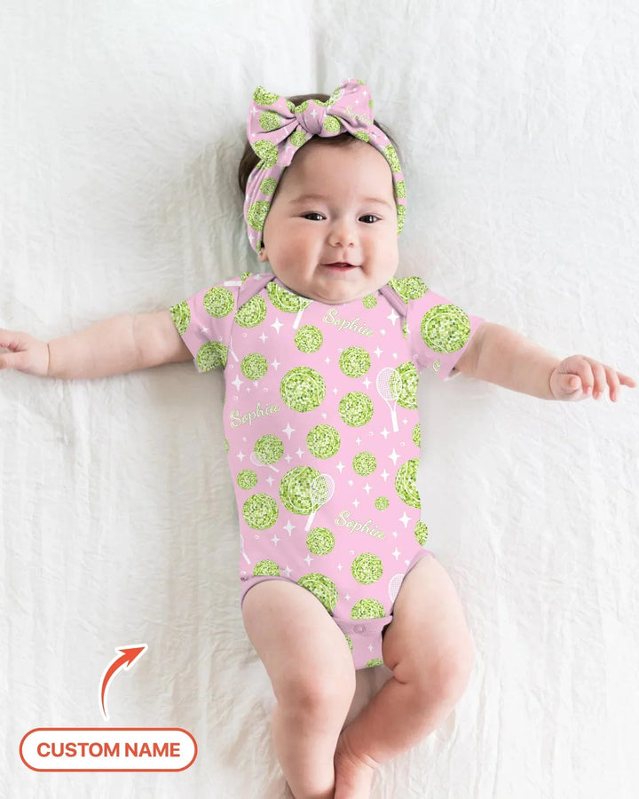 Tennis Disco Girl Party Matching Bamboo Bodysuit