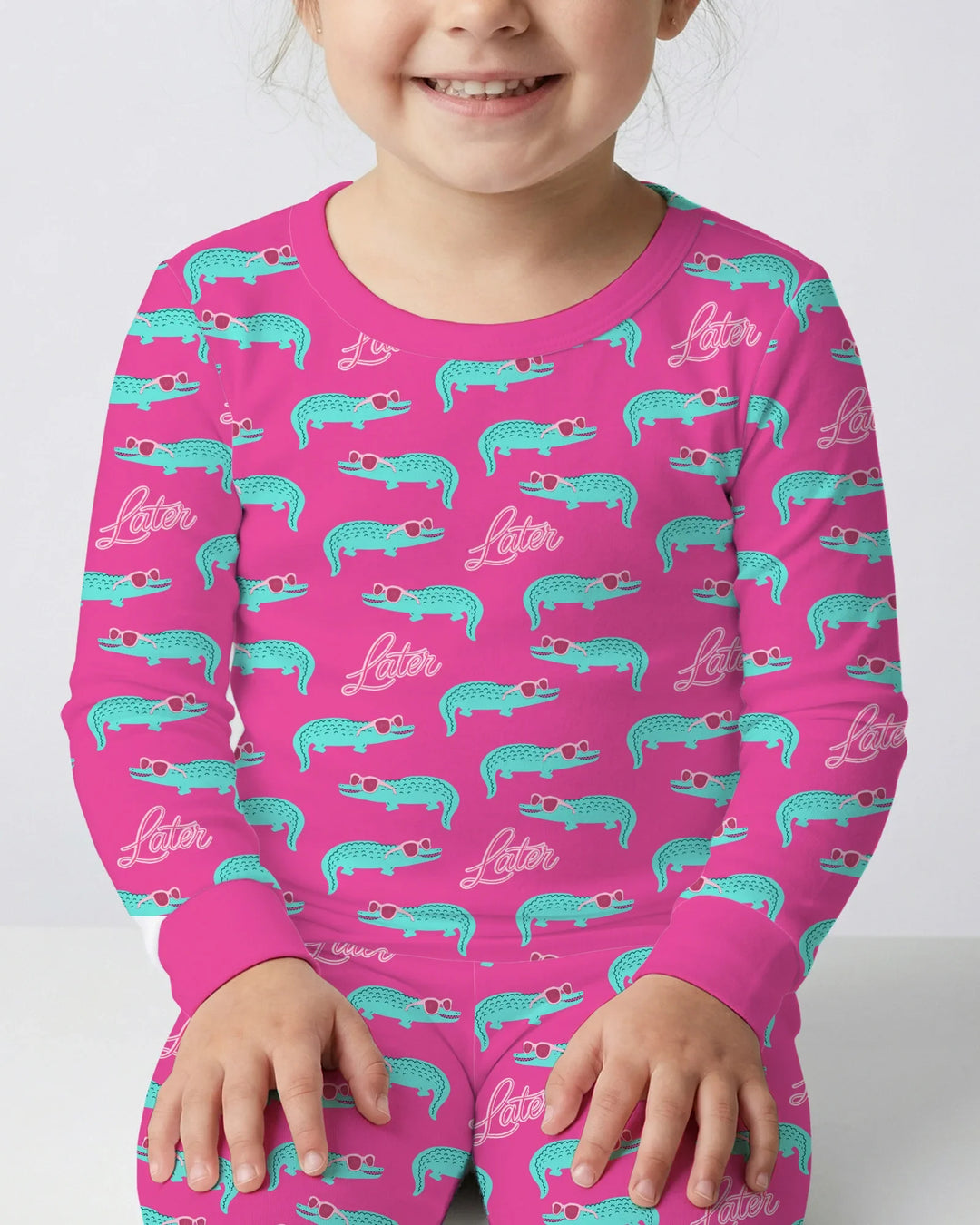 Later Gator Bamboo Two Piece Long Sleeve Pajama Set