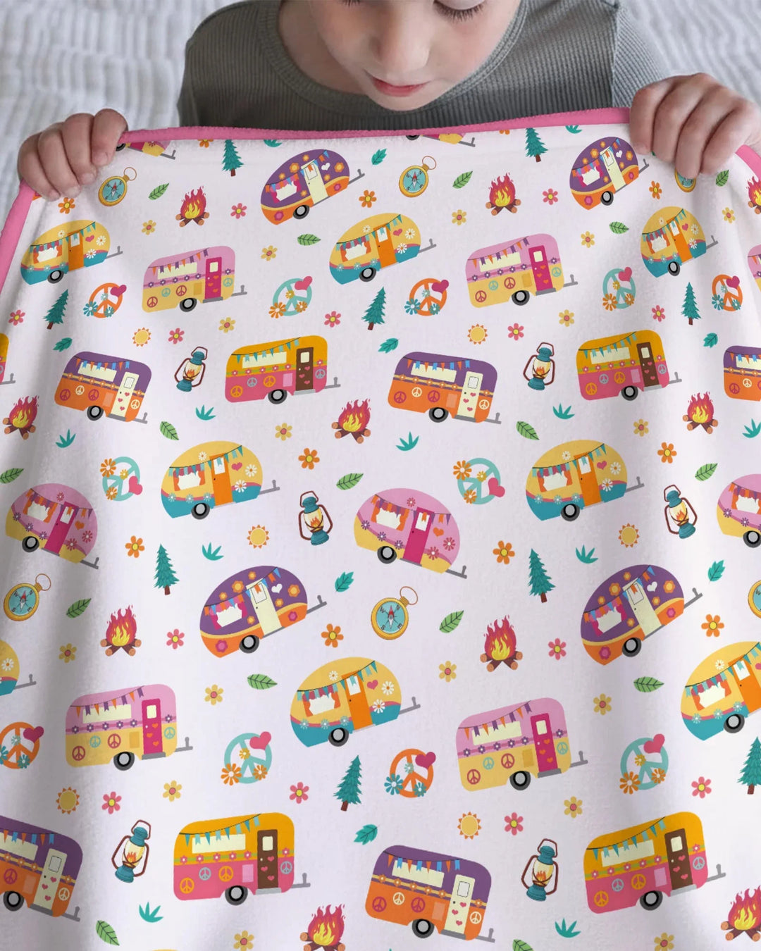 Happy Little Camper Bamboo Blanket
