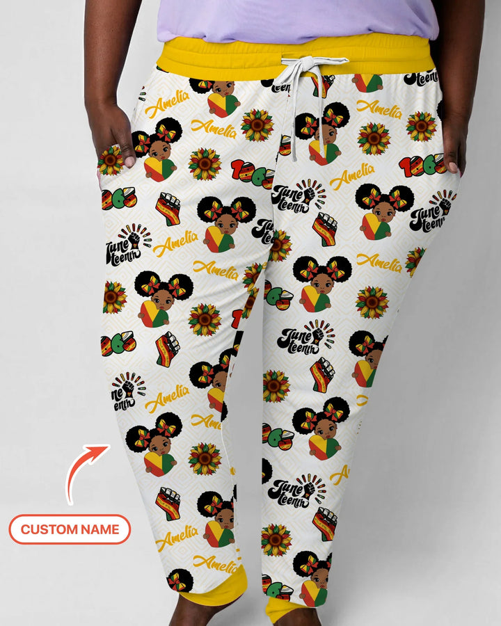 Custom Name Bloom in Freedom Bamboo Women Pajama Set