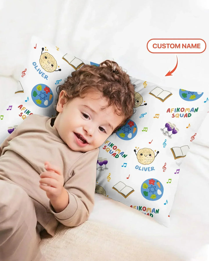 Custom Name Passover Afikoman Squad Bamboo Pillow Case