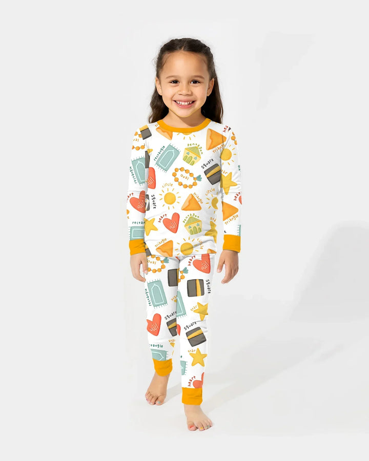 Islamic Shapes Bamboo Two Piece Long Sleeve Pajama Set