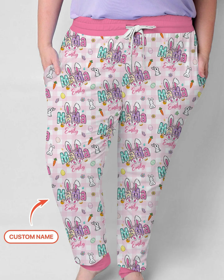 Custom Name Easter Family Matching Bamboo Women Pajama Set