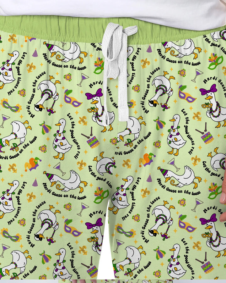 Mardi Gras Silly Goose Bamboo Men's Pajama Set