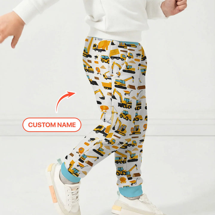 Custom Name Construction Initials Bamboo Jogger