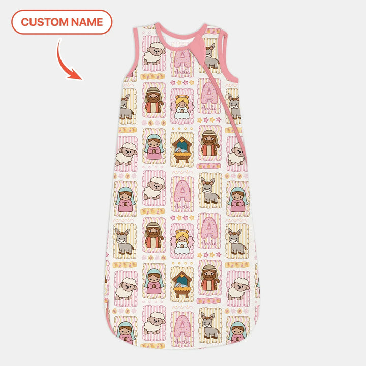 Custom Name Christmas Nativity Bamboo Sleep Bag