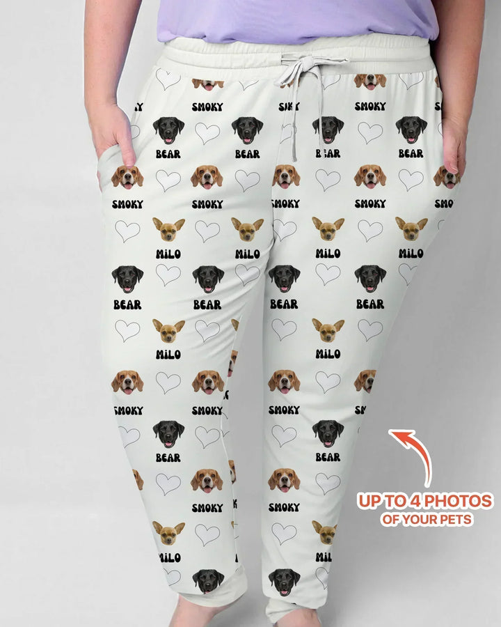 Custom Name and Pet Photos Bamboo Women Pajama Set