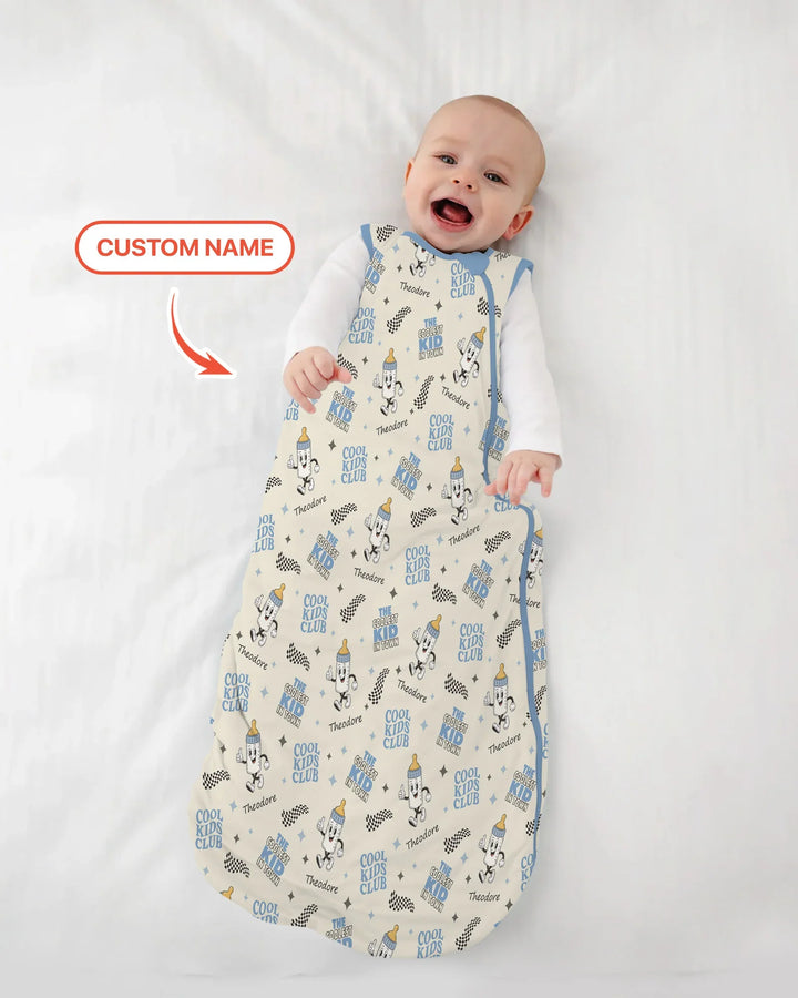 Custom Name Cool Club Daddy & Me Matching Bamboo Sleep Bag