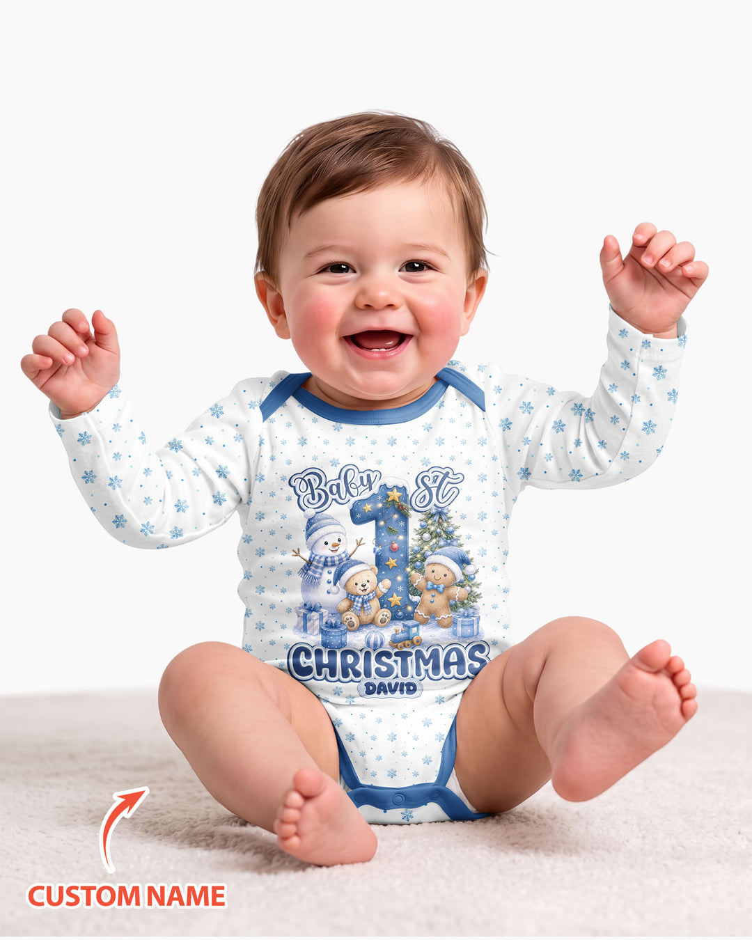 Snow Baby Christmas Bamboo Bodysuit