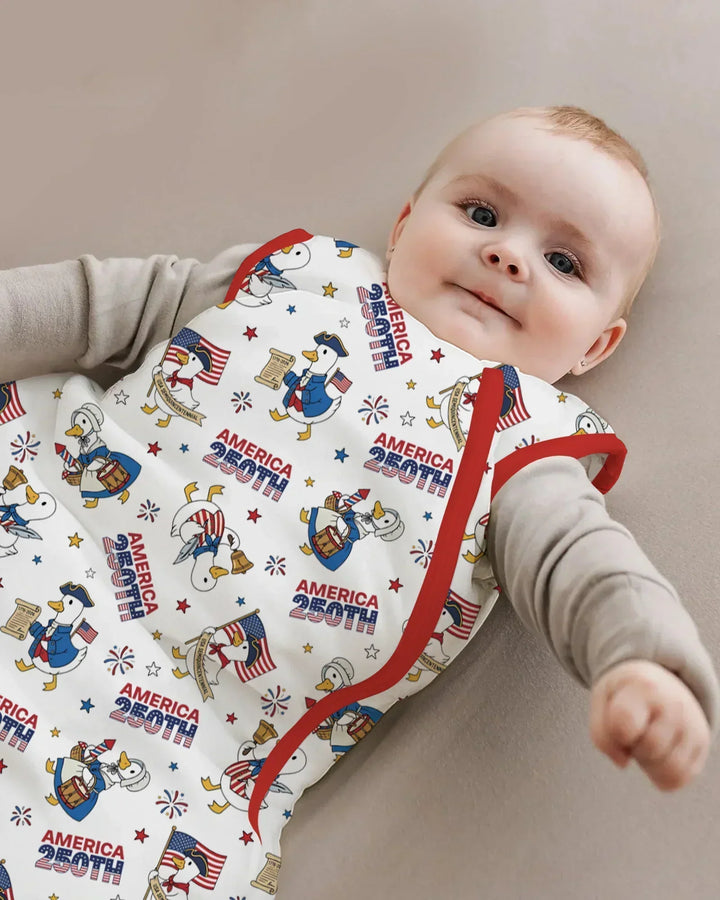 Patriotic Goose Celebrating 250 Years Bamboo Sleep Bag
