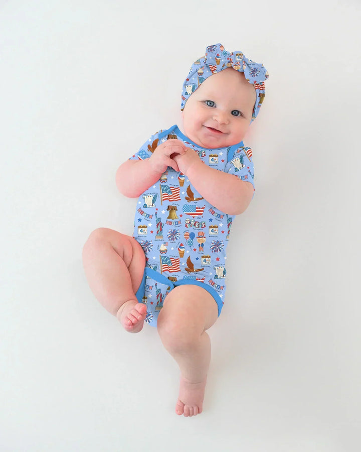 Hand Drawn Patriotic Iconic Bamboo Bodysuit