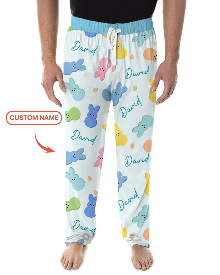 Personalized Easter Bunnies Family Matching Bamboo Men's Pajama Set