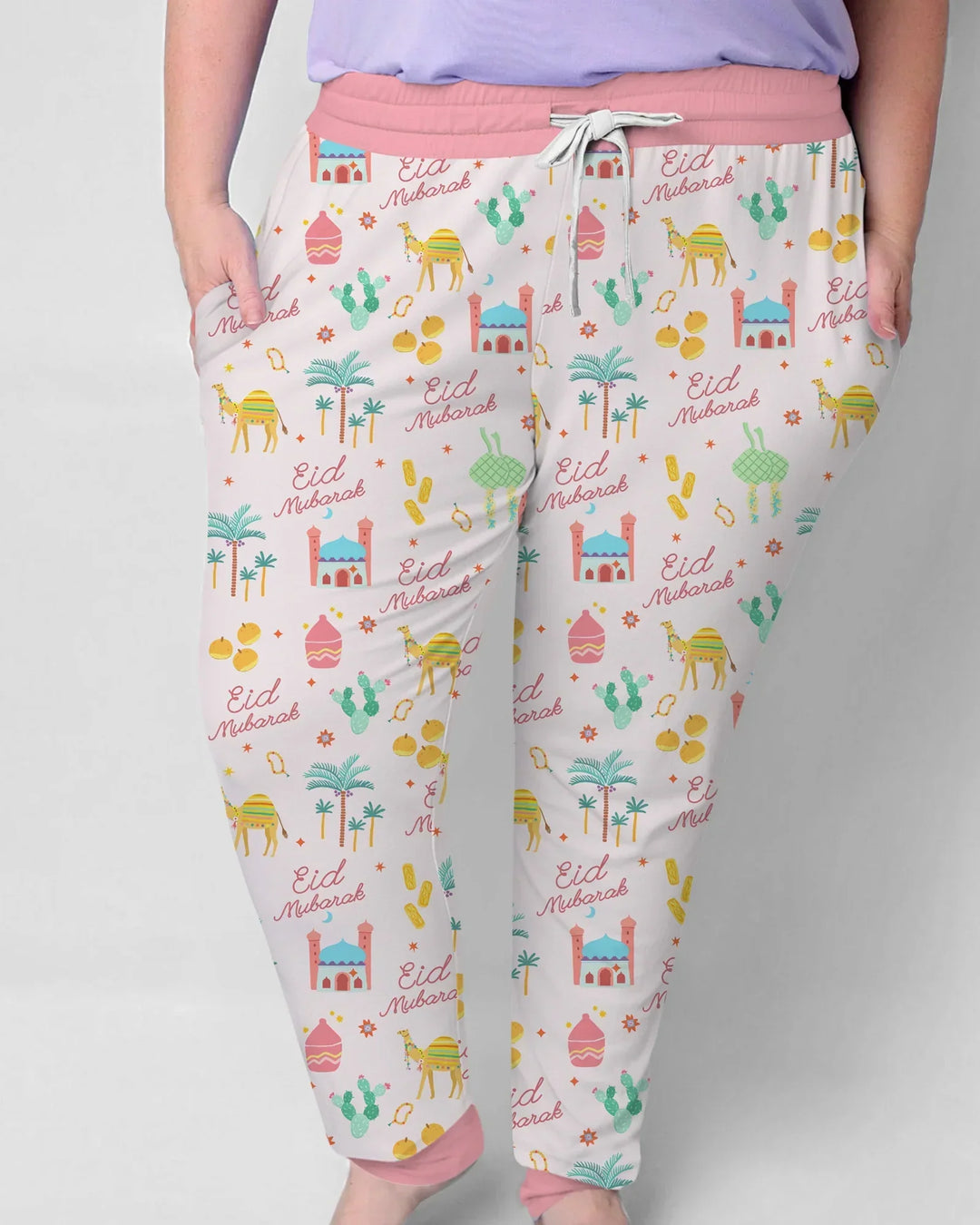 Eid Mubarak Matching Family Bamboo Women Pajama Set