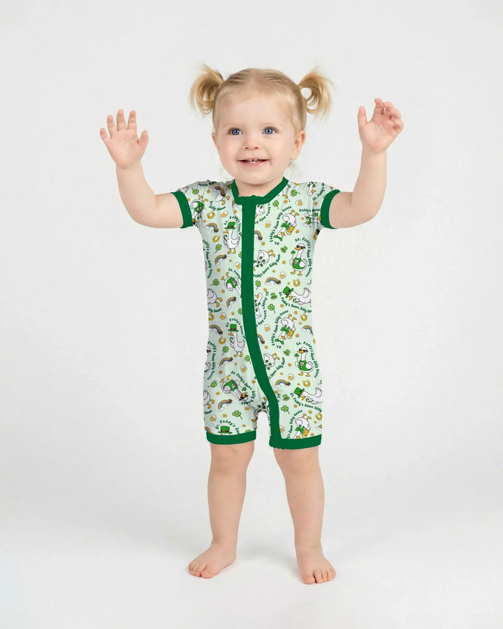 St. Patrick's Day Silly Goose Bamboo Shorty Zippy