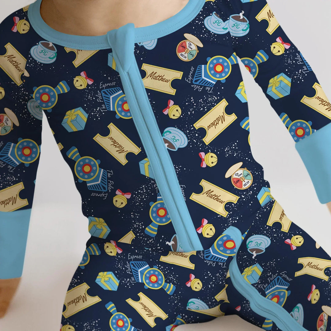 Express Train Christmas Bamboo Convertible Zippy