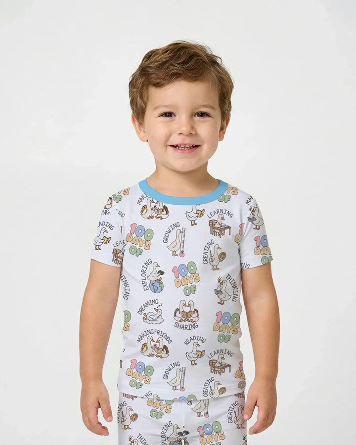 100 Days Of... Bamboo Two Piece Short Sleeve Pajama Set