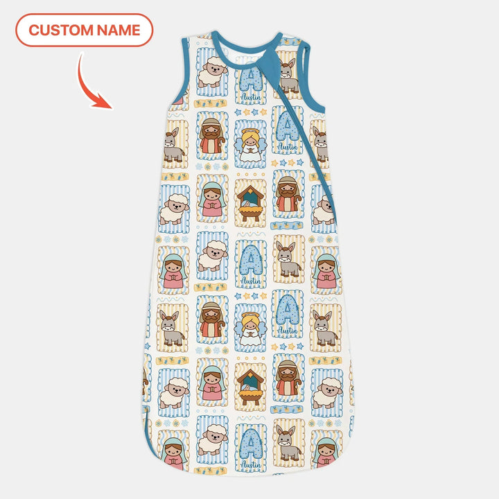Custom Name Christmas Nativity Bamboo Sleep Bag