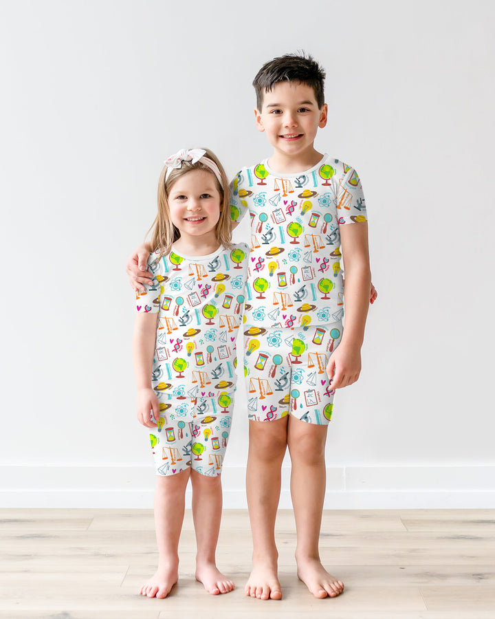 Template Bamboo Two Piece Short Sleeve Shorts Pyjamas Set