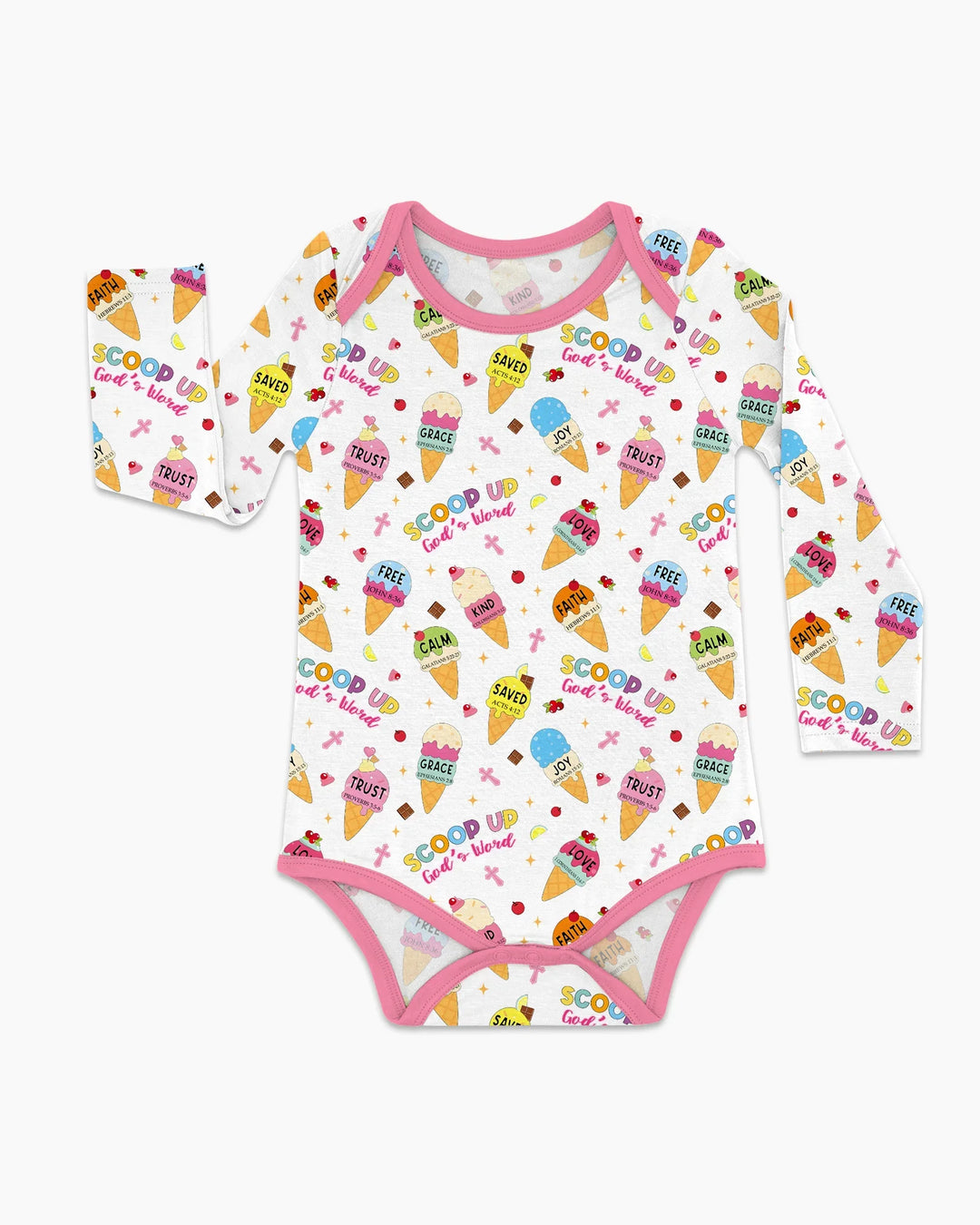 Ice Cream Summer Christian  Bamboo Bodysuit