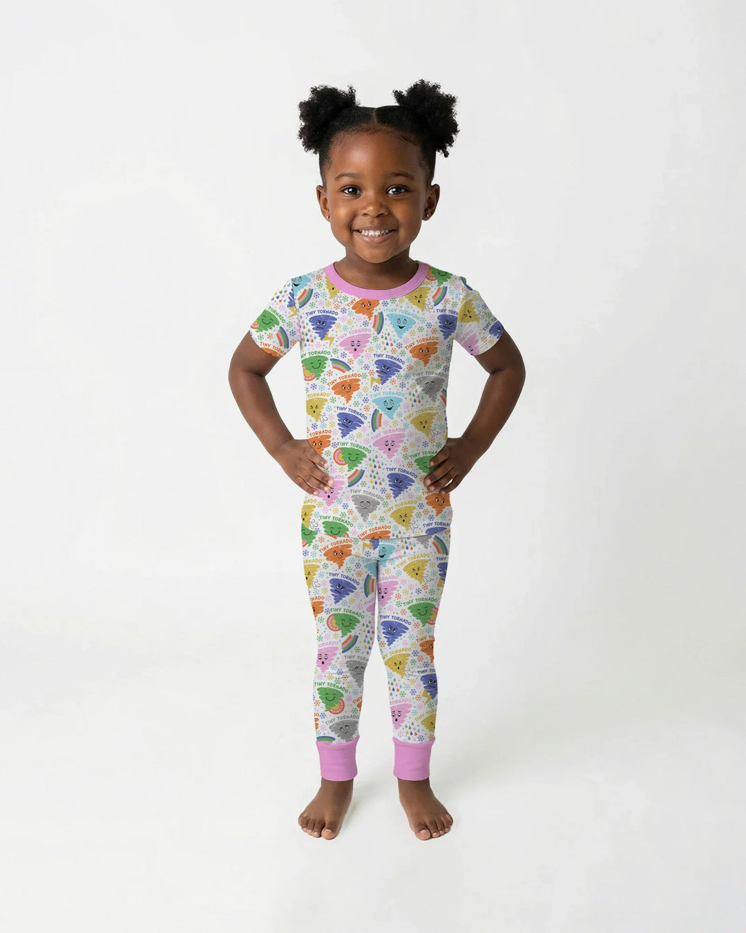 Tornado Family Matching Bamboo Two Piece Short Sleeve Pajama Set