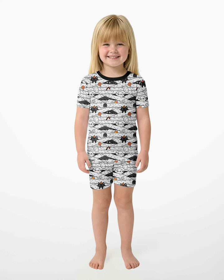 Template Bamboo Two Piece Short Sleeve Shorts Pyjamas Set