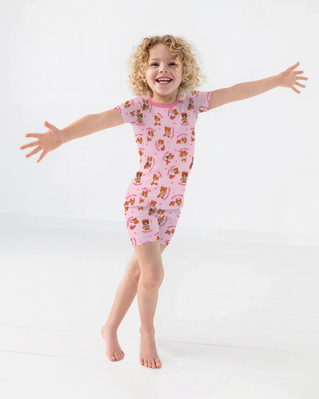 Born To Play Baseball Bamboo Two Piece Short Sleeve Shorts Pajama Set