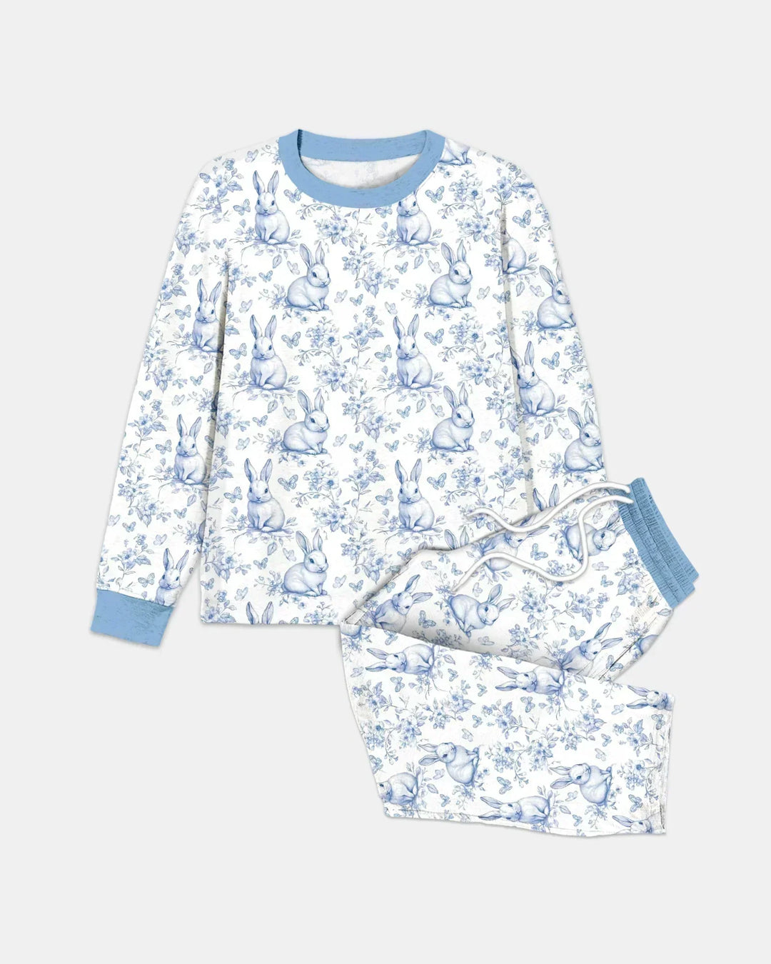 Easter Chinoiserie Toile de Jouy Bamboo Men's Pajama Set