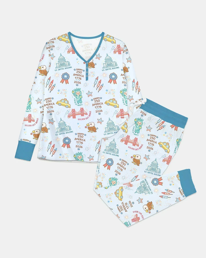 250 Years Of Freedom Bamboo Women Pajama Set