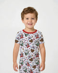 Happy 250th America Cute Patriotic Eagles Family Matching Bamboo Two Piece Short Sleeve Pajama Set