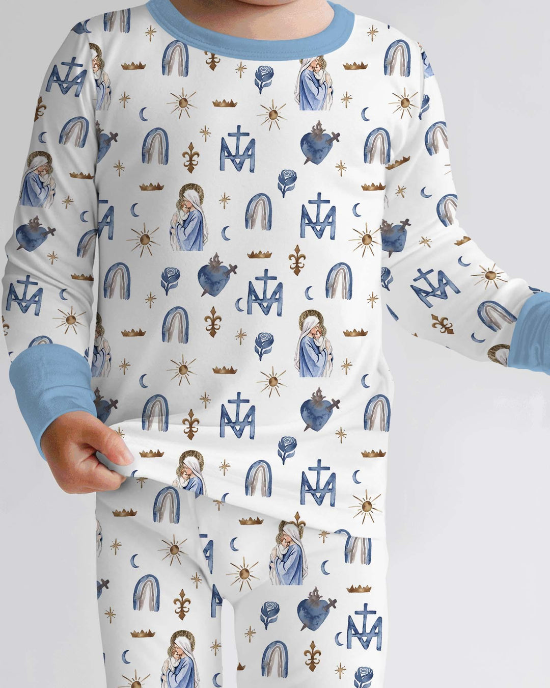 Little Ave Maria Bamboo Two Piece Long Sleeve Pajama Set