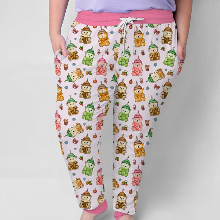 Holiday Bear Cup Custom Bamboo Women Pajama Set