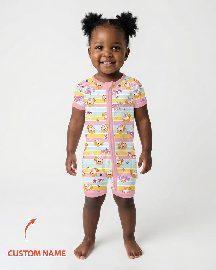 Custom Dumpling Birthday Girl  Bamboo Shorty Zippy