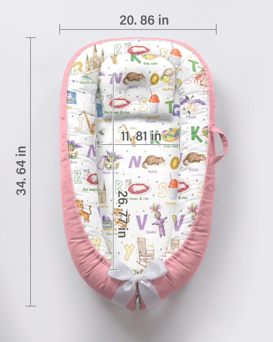 Alphabet of Lousiana Bamboo Baby Nest Bed