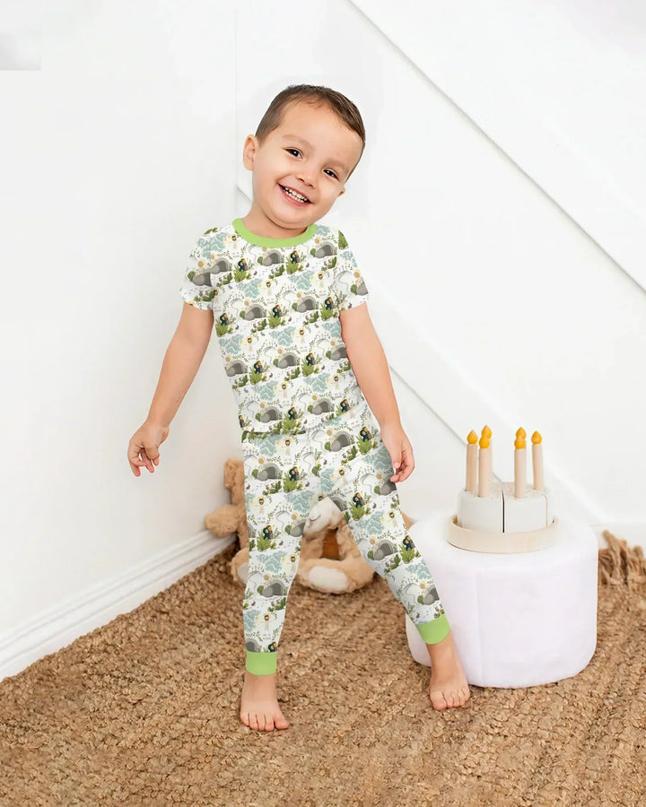 Matthew 28:1–8 He Is Risen Bamboo Two Piece Short Sleeve Pajama Set