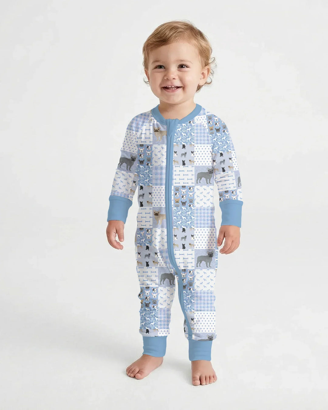 Frenchies Patchwork Family Matching Bamboo Convertible Zippy